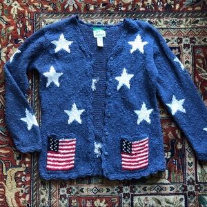 Quacker Factory vintage American Flag sweater